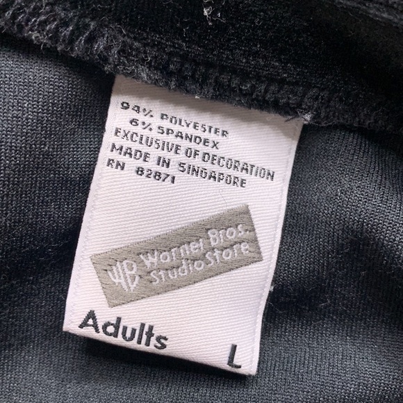 Vintage Warner Bros. tweety bird black velvet short sleeve V-neck T-shirt large - Picture 4 of 6